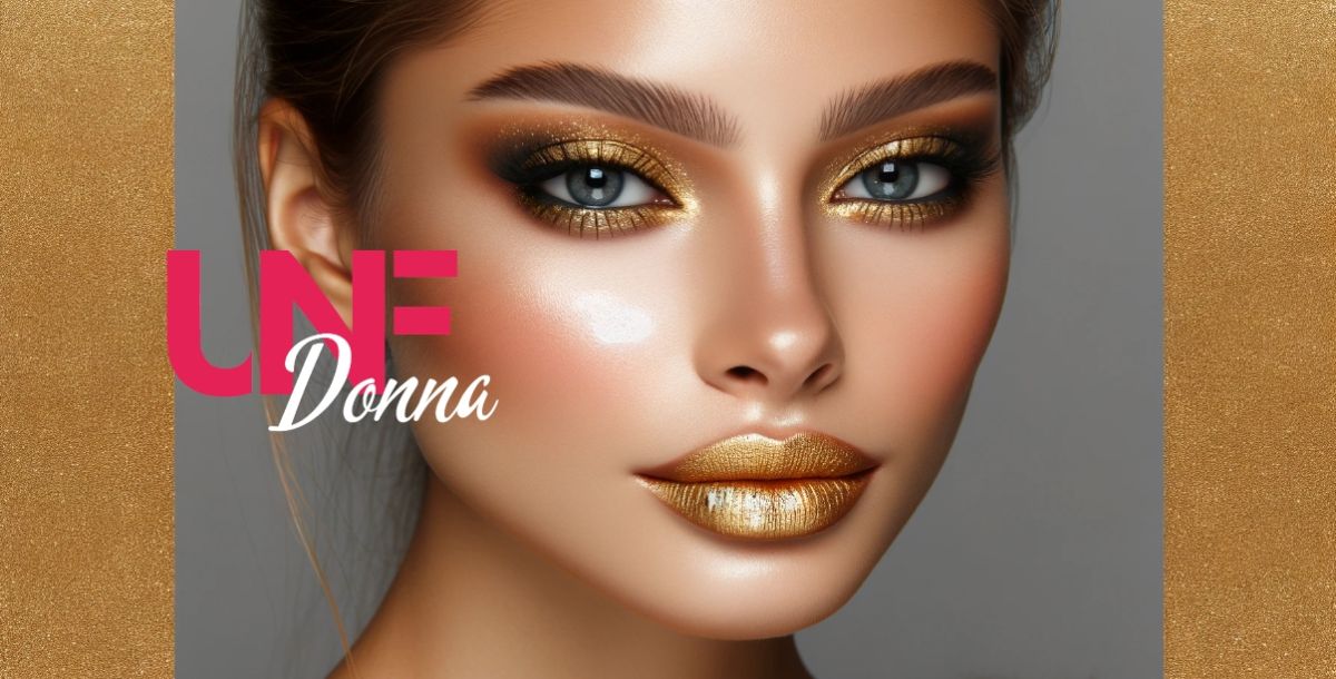 make up natalizio trucco oro