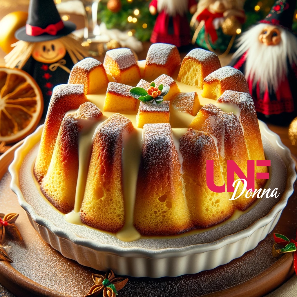 budino di pandoro per le feste