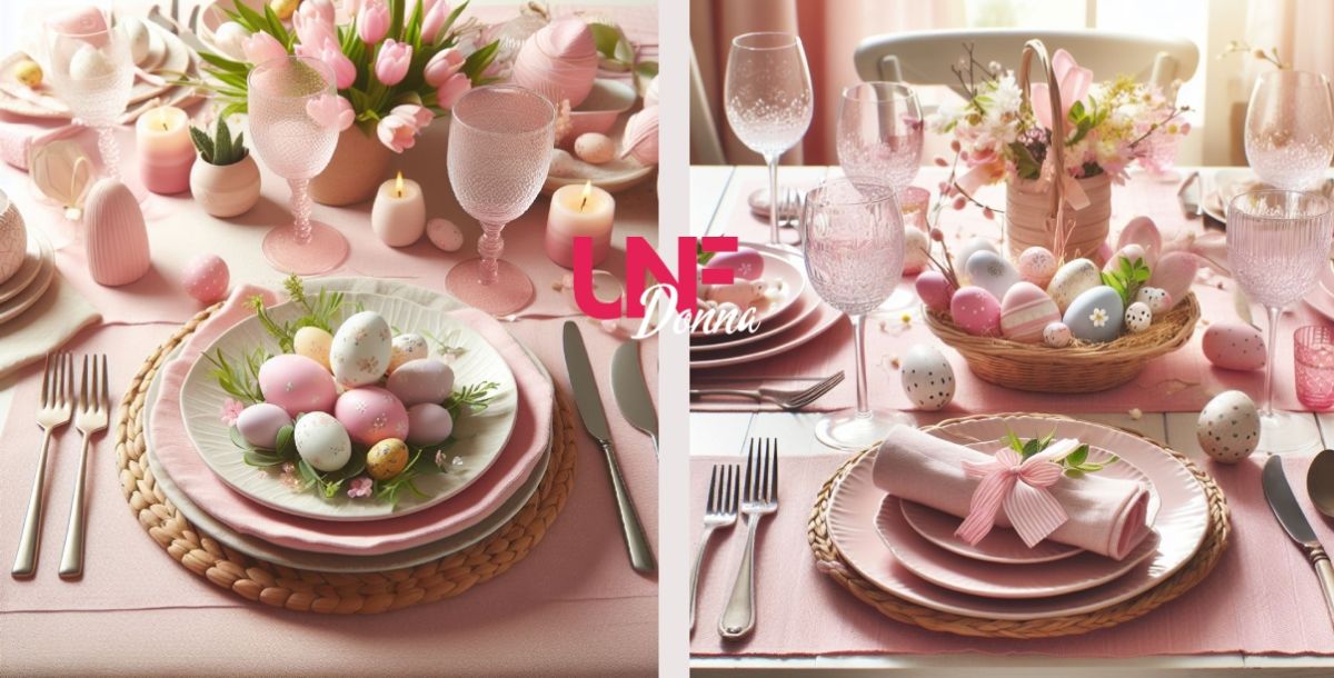 tavola di pasqua palette rosa consigli