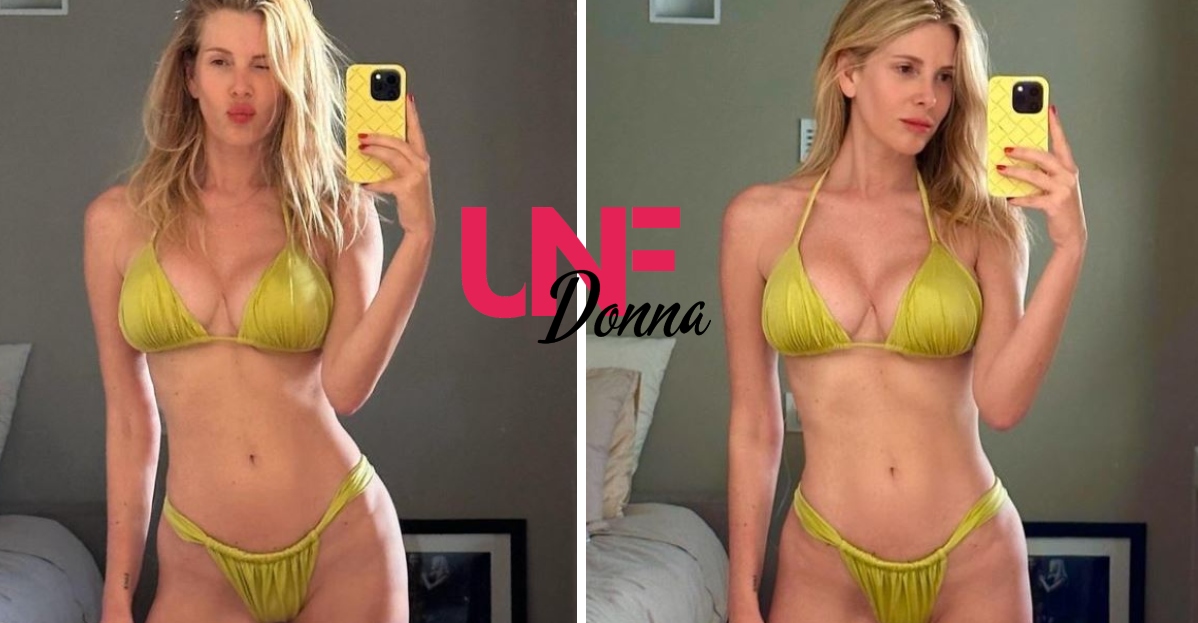 alessia marcuzzi in bikini giallo