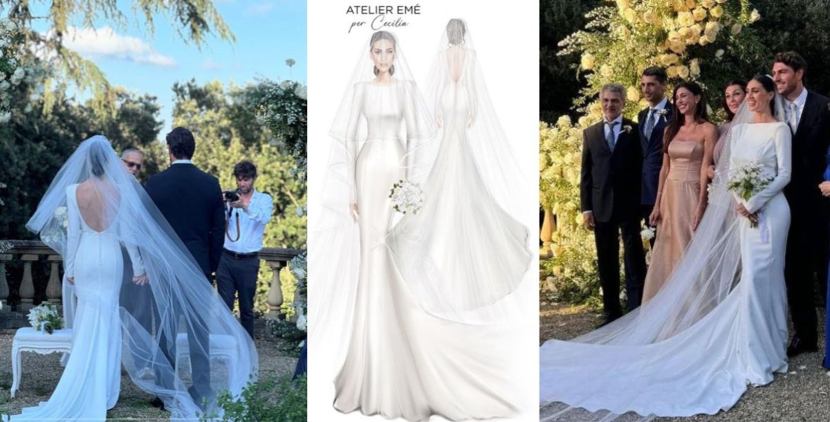 primo abito da sposa di cecilia rodriguez