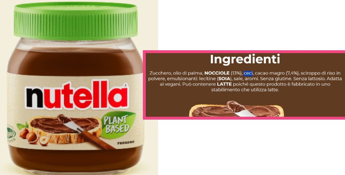 la nutella vegana è sul mercato